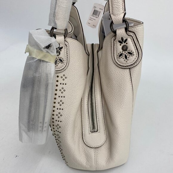 Coach Cream Studded Shoulder Bag | Stylish & Versatile Accessory - Picture 2 of 11